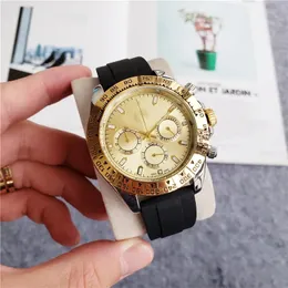 남성 패션 디자이너 자동 기계식 시계 고무 접이식 버클 스트랩 고품질 클래식 시계 Montre de Luxe Green Three Eyeglass Face Watch 선물