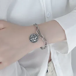 Bağlantı Bilezikleri Weiyue Dongdaemun Retro Kadın Bilezik 925 Sterling Gümüş Moda Çift Katmanlı Basit
