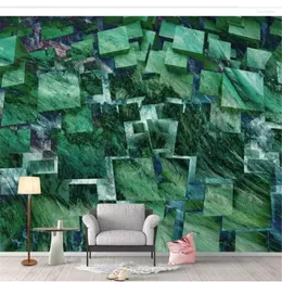 Wallpapers Wellyu Custom Wallpaper Papel De Parede 3D Solid Geometric Square Large Living Room Bedside Wall Behang