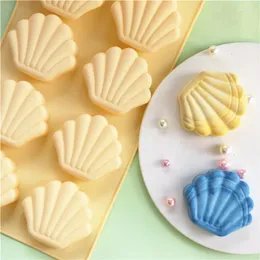 Baking Moulds 8 Cavities Shell Shaped Mousse Cake Mold Ocean Decoration Silicone Fondant Chocolate Sugarcraft