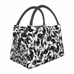 carto Bulldog francese modello Lunch Box per le donne Cute Dog Cooler termico per alimenti isolato Lunch Bag Viaggio lavoro Pinic Ctainer 11F4 #