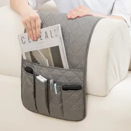 Sofa Armlehnen Organizer mit 5 Taschen und Cuphalter Tablett Couch -Sessel hängen Aufbewahrungstasche für TV -Fernbedienung Handy