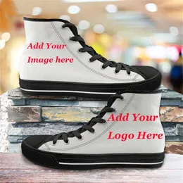 Sapatos casuais personalizados sua imagem mulheres baixa superior lona primavera outono menina rendas até tênis senhoras unisex gota livre