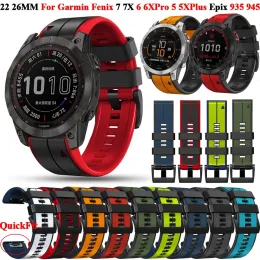 26 22mm Sport Silikon Saat Bandı Garmin Fenix6x 6PRO 5X 5 7X 7 3HR Enduro MK1MK2I Kolay Uyum Hızlı Bırakma Bilezik