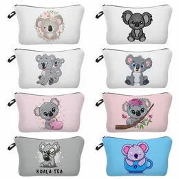 Saco de armazenamento de cosméticos ao ar livre Carto Koala Imprimir Cute Animal School Teacher Gift Bolsa de maquiagem feminina Estojo de lápis portátil q2j2 #