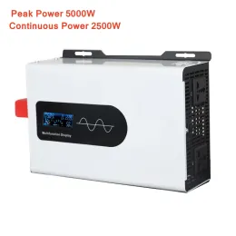 5KWピュアサイン波インバーター12V 220Vポータブルパワーバンクソーラーハイブリッドインバーター5000W DC 12V 24V 48V 60V 72VからAC 220V充電器