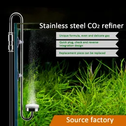 ZRDR Aquarium CO2 Diffuser Stainless Steel Material Atomizer Ceramic Disc Refiner Used for Aquatic Plant Growth Accessories 240321