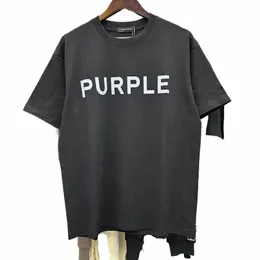 24SS Purple Brand T Shirt Rozmiar XS-5xl Duże designerskie koszulki T-Shirt Homme T Kobiety luźne ubrania luksusowe projektanci krótkie rękawowe wiosna lato v30q#