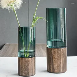 Vaser växt nordiskt glas vasblomma estetiska hydroponiska ikebana moderna höga design transparent vazen ​​lyxheminredning