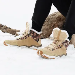 ブーツラックス冬の雪のブーツ男性女性フリース暖かいハイキングブーツアウトドアスポーツスニーカーマウンテンシューズ