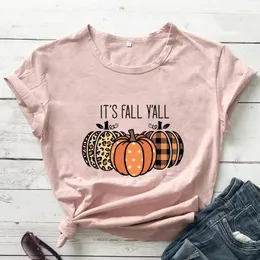 Женские футболки, цветная футболка «Это осень, вы все», милая футболка с изображением тыквы, сезон, винтажная женская футболка на День Благодарения, праздники