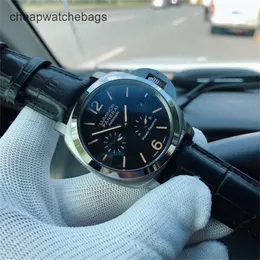 Relógios de luxo para relógio mecânico masculino PaneraissPaneraiss Relógios de pulso de luxo Relógios submersíveis Tecnologia suíçaEspelho 44mm 13mm Pulseira de couro Marca I