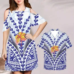 Partykleider 3D für Frauen 2024 und Männer Hemden Paar Set Lila Boho Blumen Vestidos de Mujer Größe 4XL Sommer Sukienki Damskie