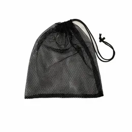 1 pz nero durevole Nyl Mesh coulisse sacchetto di immagazzinaggio del sacchetto multiuso casa viaggio attività all'aperto borsa della lavanderia Stuff Sack w9tU #