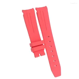 Assista Bandas XIANERSHANG Luxo RB 20mm Interface de Arco Dedicado Pulseiras de Borracha Pin Fivela Original Acessórios de Cinto de Silicone