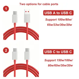 Original OnePlus 11 10 Pro USB Type C -kabel 100W 80W 8A Warp Dash Supervooc Fast Charge Wire Cord One Plus NORD 3 CE3 2T 9 8 10T