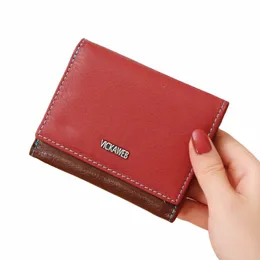Vickaweb Women Mały portfel RFID Ladies Mini oryginalne skórzane torebki żeńskie Fi krótkie portfel
