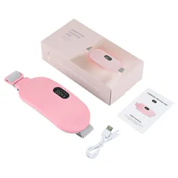 Electric Period Cramp Massager Vibrator Menstrual Heating Pad Belt for Pain Relief Waist Stomach Warming Women Gift Rechargeable