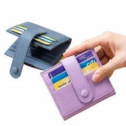 ultra-thin Genuine Leather Female Wallets Multifuncti Small Soft Cowhide Coin Purse Card Holder Mey Bag For Men Women z80W#