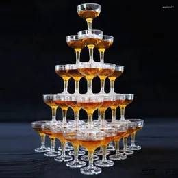 Vinglas i bröllop Champagne Tower Cup Goblet Celebration Öppningsstångstillbehör förtjockad akrylplast 22/35 st