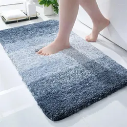 Badematten OLANLY Luxus-Badezimmerteppichmatte, weiche und saugfähige Mikrofaserteppiche, rutschfester Plüschteppich, zum Waschen und Trocknen für die Bodendusche