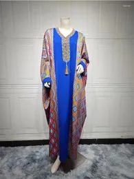 الملابس العرقية 2024 Abayas للنساء دبي دبي الخفافيش الأنيقة الأكمام الفساتين السهرة رمضان Diamand Kaftan abaya لباس الملابس مسلم