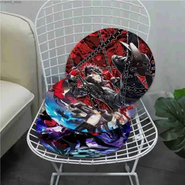 Cushion/Decorative Pillow Persona 5 Decorative Seat Pad Household Cushion Soft Plush Chair Mat Winter Office Bar Chair Mat Pad Y240401