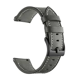 20mm 22mm Smart Watch Band para Haylou RS4 Plus/RS4/LS02 Correa Substituição de pulseira de couro para Haylou GST/RT2