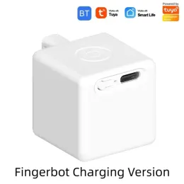 Control New Tuya Bluetooth Smart Touch Fingerbot Plus Smart Clicker USB Charge Switch Button Pusher Arm Fingerbot support Google Alexa