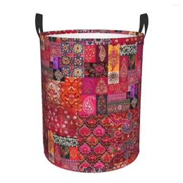 Мешки для белья в богемном традиционном восточном марокканском стиле в коллаже, корзина для хранения одежды, корзина для игрушек, органайзер для детской комнаты