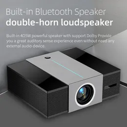 T9 Portable Projector Hotel 4K Projector 3D Automatic Focus Screen Provision Screen Business Office مسرح منزلي 5G