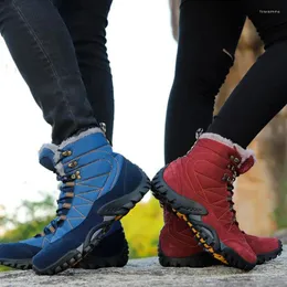 Casual Shoes Outdoor Winter Warm Mountaineering Snow Boots Plush Fashion Waterproof High-top Ankle Non-slip Leisure Hiking