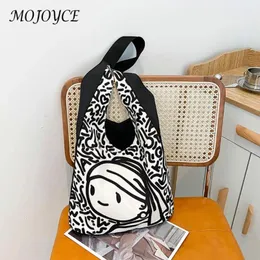 Totes lona bolsa de ombro para mulheres grande capacidade arte pintura meninas shopper bolsas casuais bolsa de compras