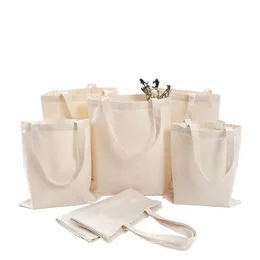 large Capacity Canvas Shop Bags DIY Painting Pattern Handbag Folding Eco-friendly Cott Tote Bags X45q#