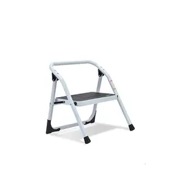 SOLADDER 1 Ladder Folding Stool, Anti Slip Durable Wide Step Ladder, Multi Purpose Home and Kitchen Space Saving (white)