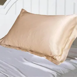 2024 Emulação pura, travesseiro de cetim de seda pura travesseiro de travesseiro para capa de travesseiro único para a cama de seda de emulação pura