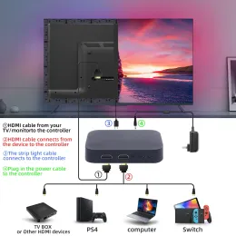 Smart AI Screen Sync Sync Ambient Led Strip TV Monitor Monitor Backlight HDMI 2.0 4K Gaming Music Sync Lights Wi -Fi Alexa Google Assistant