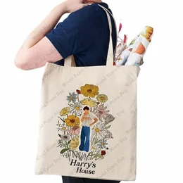 Harrys husmönster FI Canvas Hand Lage, Lightweight Multifunctial Shop, Multifunctial Hand Lage, Handbag 579R#