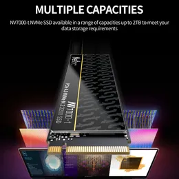NetAC NVME SSD 1TB 2TB 4TB SSD NVME M.2 2280 PCIE4.0 7400MB/S Drive a stato solido interno disco rigido per laptop Desktop PS5
