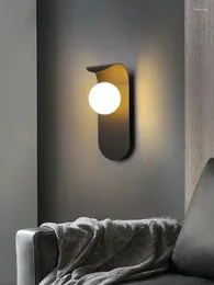 Lampada da parete Camera da letto Comodino Moderno e minimalista Soggiorno Decorazione Lampadina Studio Corridoio Scala 055