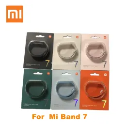 제어 100% 원래 Xiaomi Mi 밴드 7 스트랩 실리콘 팔찌 Mi 밴드 7 노란색 스트랩 손목 Xiaomi Mi 밴드 7 교체 실리콘 스트랩