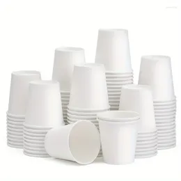 Disposable Cups Straws 50/100PCS Small Paper Supermarket Tasting Party Mini Bathroom Mouthwash For Restaurants/cafes