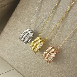 Schlangenknochen Halskette Designerin weiße Fritillaria mit goldener Halskette Jewlery Designer für Frauen Silber plattiert Herren Designer Schmuck Have Halskette feines Geschenk Heiß