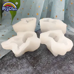 Sika -Hirsch -Schokoladen -Silikonform für kreative 3D -Kitzel -Weihnachtskerze -Seife, die Tierkuchen dekorative Werkzeuge mastet machen