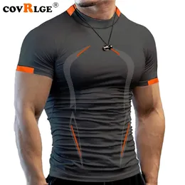 Covrlge Camicia da palestra estiva Sport T da uomo Quick Dry Running Workout Tees Fitness Tops Maglietta a maniche corte oversize 240318