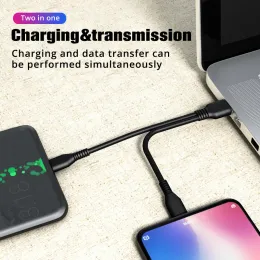 UKGO 2 in 1 Micro USB C Кабельный кабельный мобильный зарядный телефон для зарядного устройства для двух микроборов Type C Micro Devices для iPhone 15 Samsung