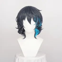 Wigs Ensemble Stars Tsumugi Aoba Synthetic Cosplay Costume Wig Hair Heat Resistance Curly Wigs +Free Wig Cap