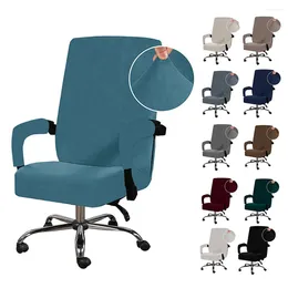 Sandalye, kadife koltuk örtüsü sırtlık bilgisayarı kalınlaştırılmış dönen kaydıran elastik çıkarılabilir toz geçirmez