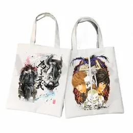 Death Note Japão Anime Manga Shinigami Ryuk Bolsas Bolsas de Ombro Casual Loja Meninas Bolsa Mulheres Elegante Bolsa de Lona l9Xc #