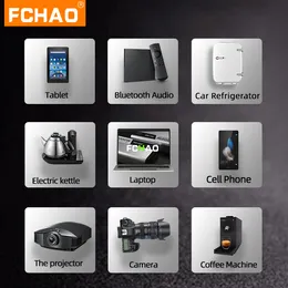 FCHAO 6000W PURE SINIO FALE WIERTER 12V 24 V DO 220V 230V CONVERTER LCD Wyświetlanie napięcia Transformator Auto Accessories UPS